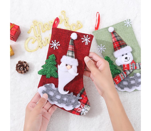 Christmas Stockings Treat Bags for Holiday Decoration (RED)